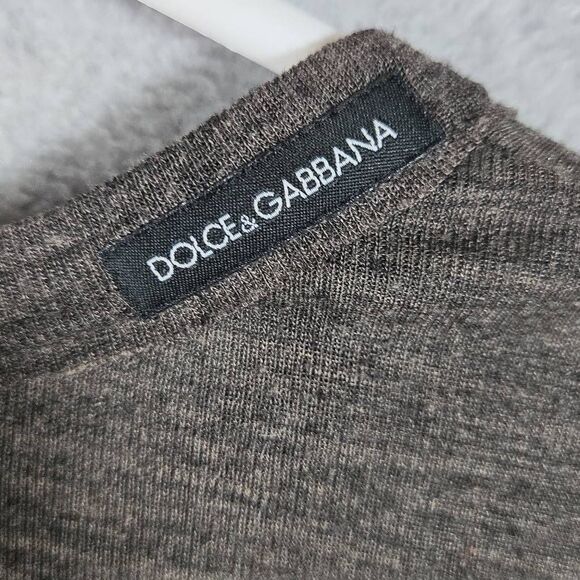 Dolce Gabbana Shirt Pocket Tee Sheer size 48 Medium Long Sleeve - Picture 8 of 15